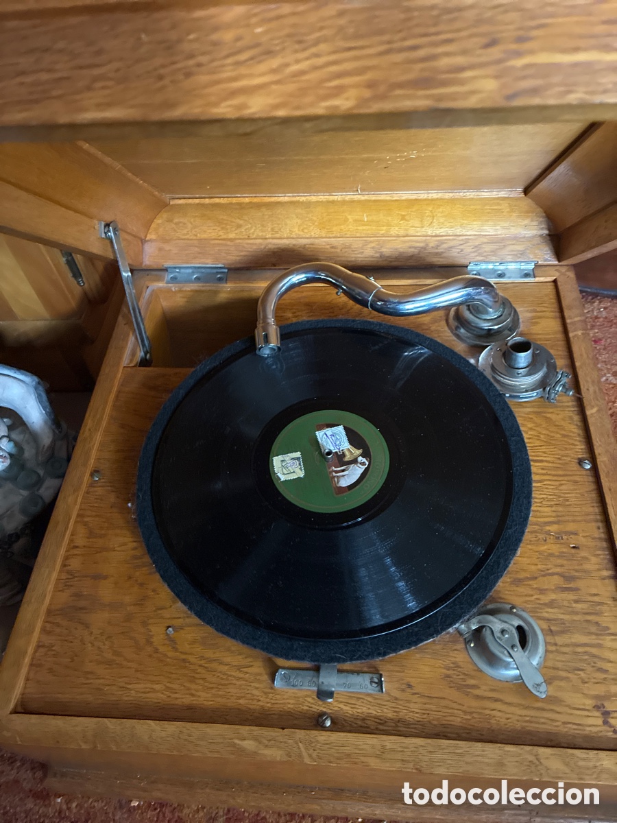 Gramofones e jukeboxes: ANTIGUO MECANISMO/MOTOR DE GRAM&Oacute;FONO &ndash; CONSTRUCCI&Oacute;N ARTESANAL &ndash; DOBLE TAMBOR &ndash; PIEZA DE COLECCI&Oacute;N