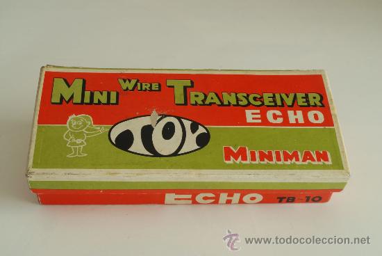 Radios antiguas: Walkie talkies con cable Miniman. Echo TB-10. - Foto 1