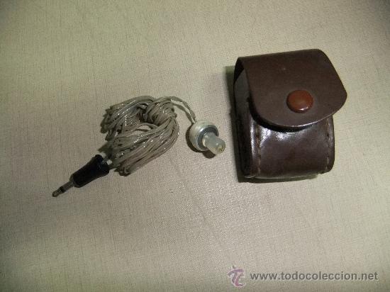 Radios antiguas: auricular de radio con su funda - Foto 1