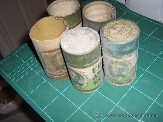 Radios antiguas: LOTE DE 5 CAJAS VACIAS DE CILINDROS DE CERA - Foto 1