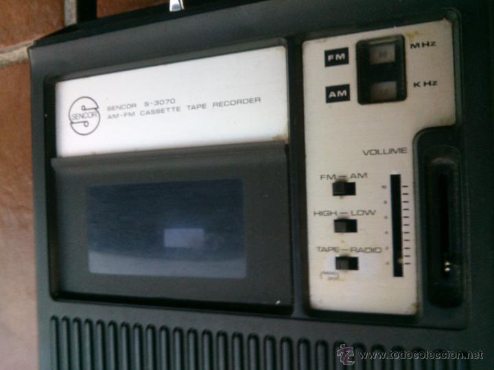 Radios antiguas: RADIO CASSETTE SENCOR S-3070 - Foto 3