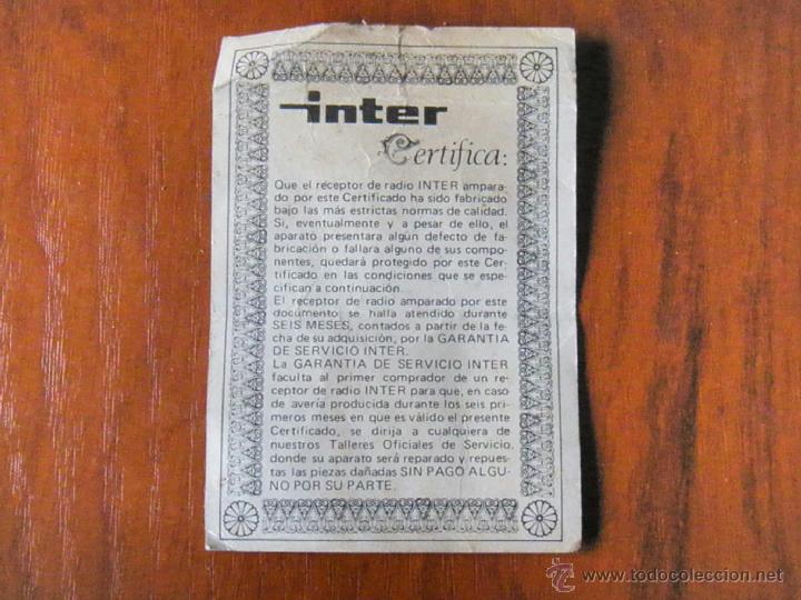Radios antiguas: radio inter e-144 e144 funcionando - Foto 9