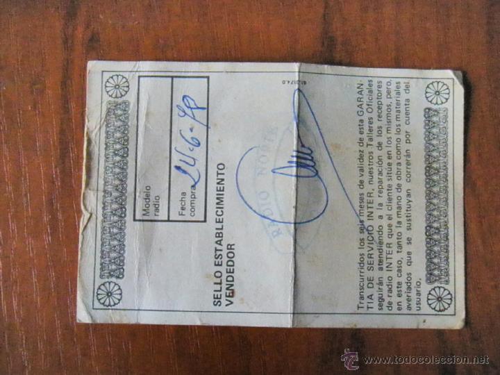 Radios antiguas: radio inter e-144 e144 funcionando - Foto 10