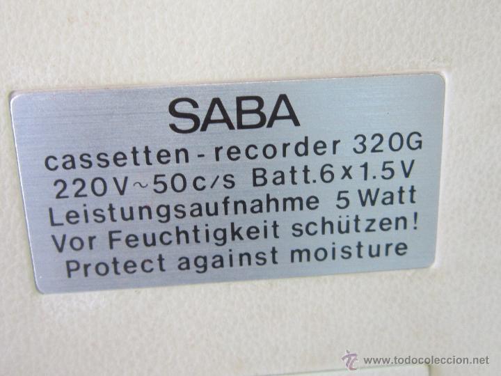 Radios antiguas: SABA - CASSETTEN RECORDER 320 - Foto 7