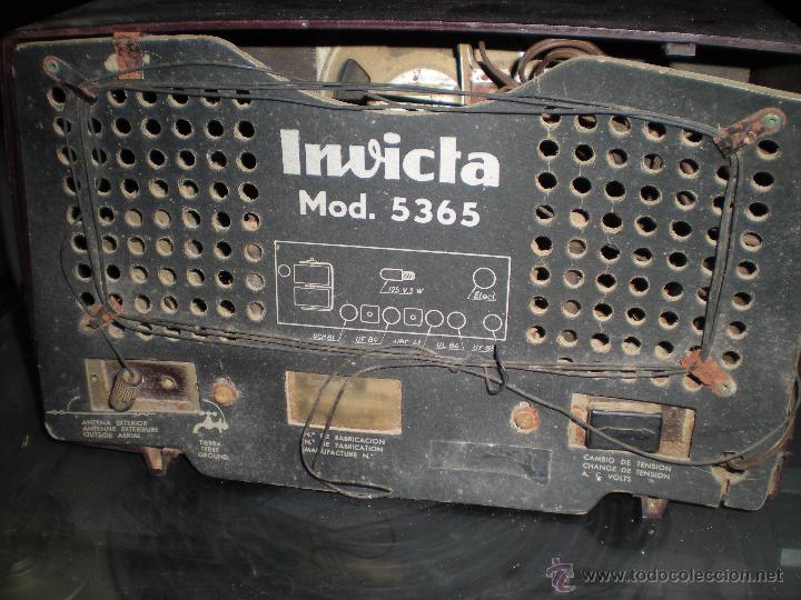 Radios antiguas: Radio Marca INVICTA Modelo 5365 - Foto 3
