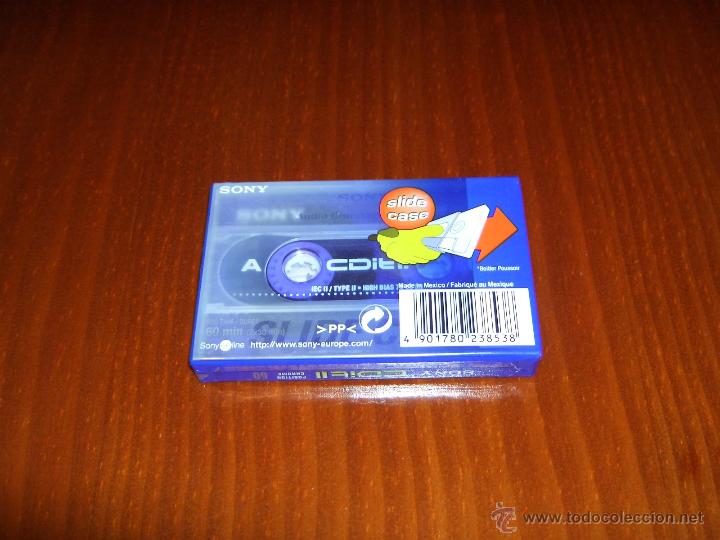 Radios Anciennes: CASSETTE / CINTA VIRGEN SONY 60 min(2 X 30) CDit II POSITION CHROME. SLIDE CASE. NUEVA Y PRECINTADA.