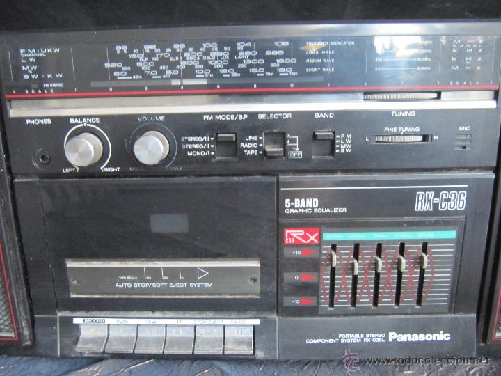 Radios antiguas: RADIO CASETE PANASONIC PORTABLE STEREO COPONENT SYSTEM RX-C36L. FUNCIONANDO. SE SEPARAN LOS ALTAVOCE - Foto 2 - 53694997