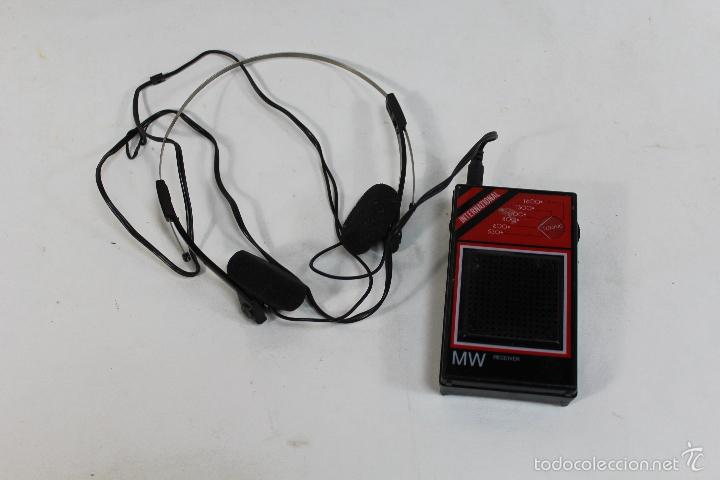 Radios antiguas: TRANSISTOR CON AURICULARES INTERNATIONAL MV RECEIVER - Foto 1