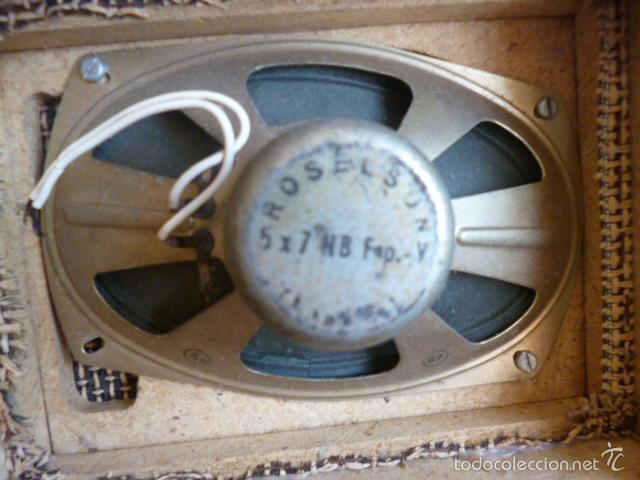 Radios antiguas: antiguo altavoz roselson para tocadiscos - Foto 4