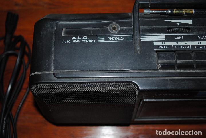 Radios antiguas: Radio Cassette COMTECH AM/FM stereo double cassette recorder. - Foto 2