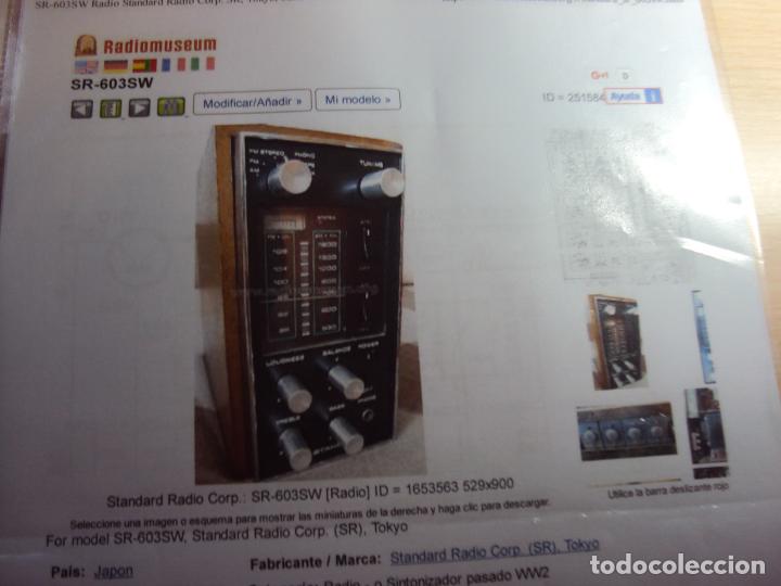 Radios antiguas: RADIO SR-603SW - Foto 4