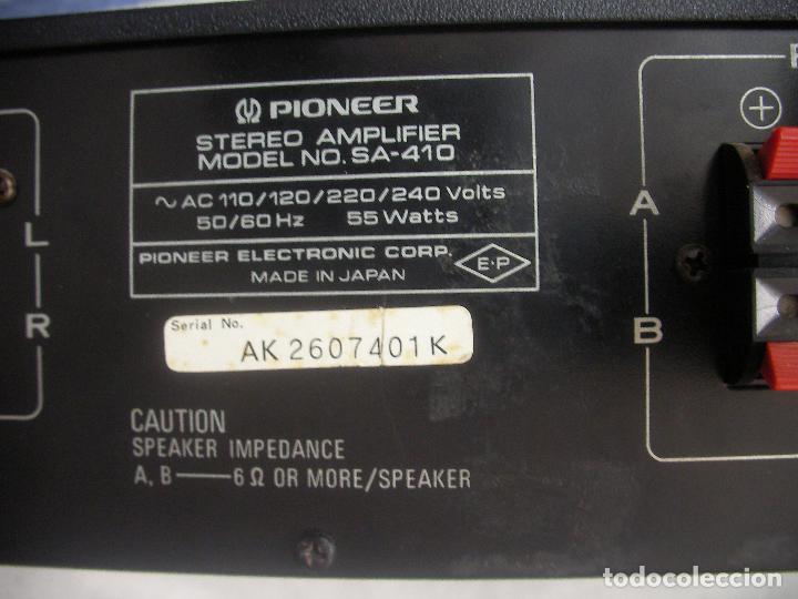 Radios antiguas: ANTIGUO AMPLIFICADOR PIONNER SA 410 - Foto 8