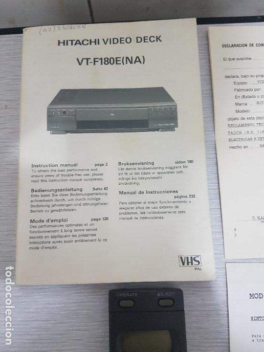 Radios antiguas: MANDO HITACHI MODELO VT-RM183E + INSTRUCCIONES - ORIGINAL - Foto 17