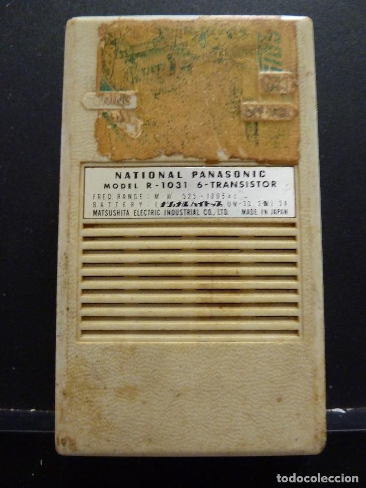 Radios antiguas: RADIO TRANSISTOR - NATIONAL PANASONIC MODELO R-1031 - Foto 2