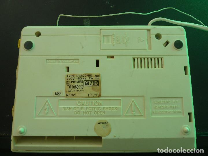 Radios antiguas: RADIO RELOJ DESPERTADOR PHILIPS D-3620 - Foto 6