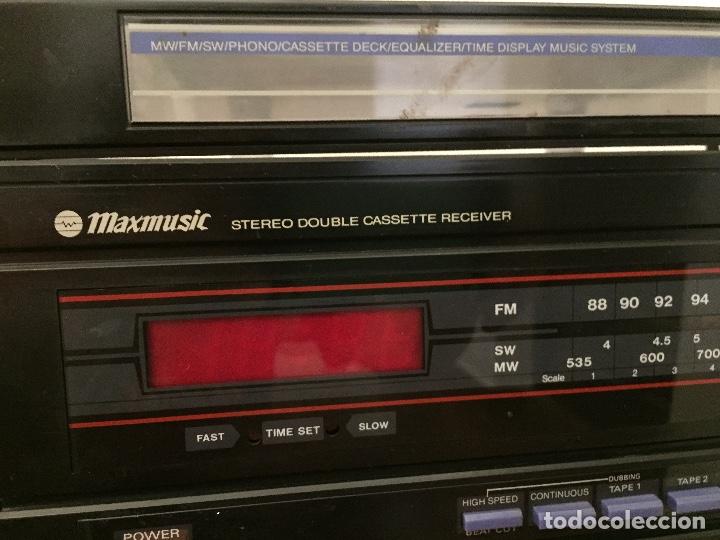 Radios antiguas: Cadena de m&uacute;sica marca Maxmusic - Foto 2
