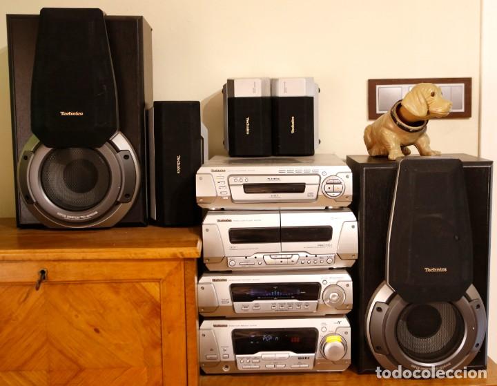 Radios antiguas: Cadena modular Technics mas cuatro altavoces, espectacular sonido  (c) - Foto 1