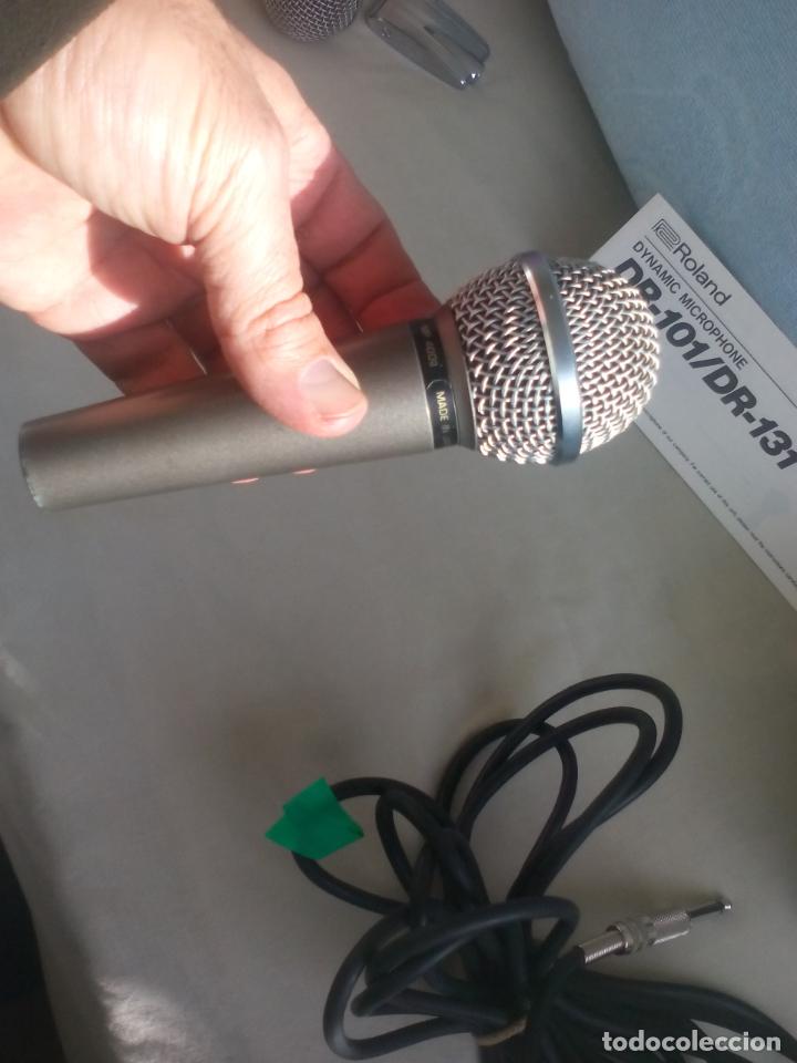 Radios antiguas: VINTAGE MICROFONO DINAMICO ROLAND DR-101. DYNAMIC MICROPHONE, CON CABLE, ESTUCHE E INSTRUCCIONES - Foto 3