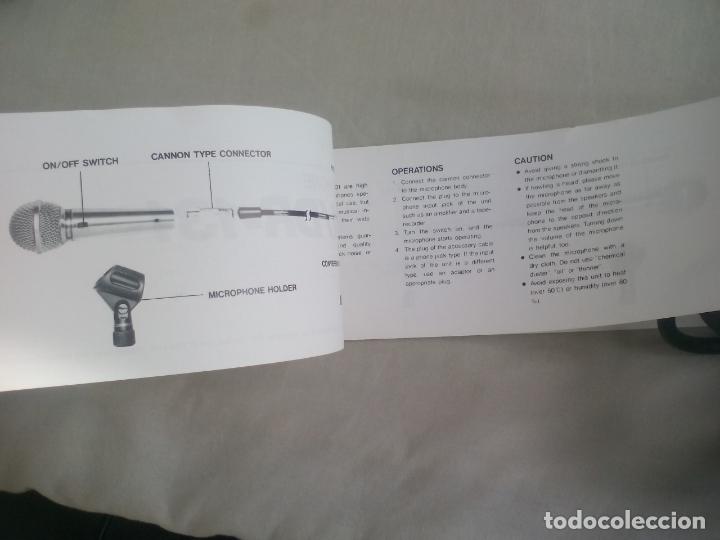 Radios antiguas: VINTAGE MICROFONO DINAMICO ROLAND DR-101. DYNAMIC MICROPHONE, CON CABLE, ESTUCHE E INSTRUCCIONES - Foto 6