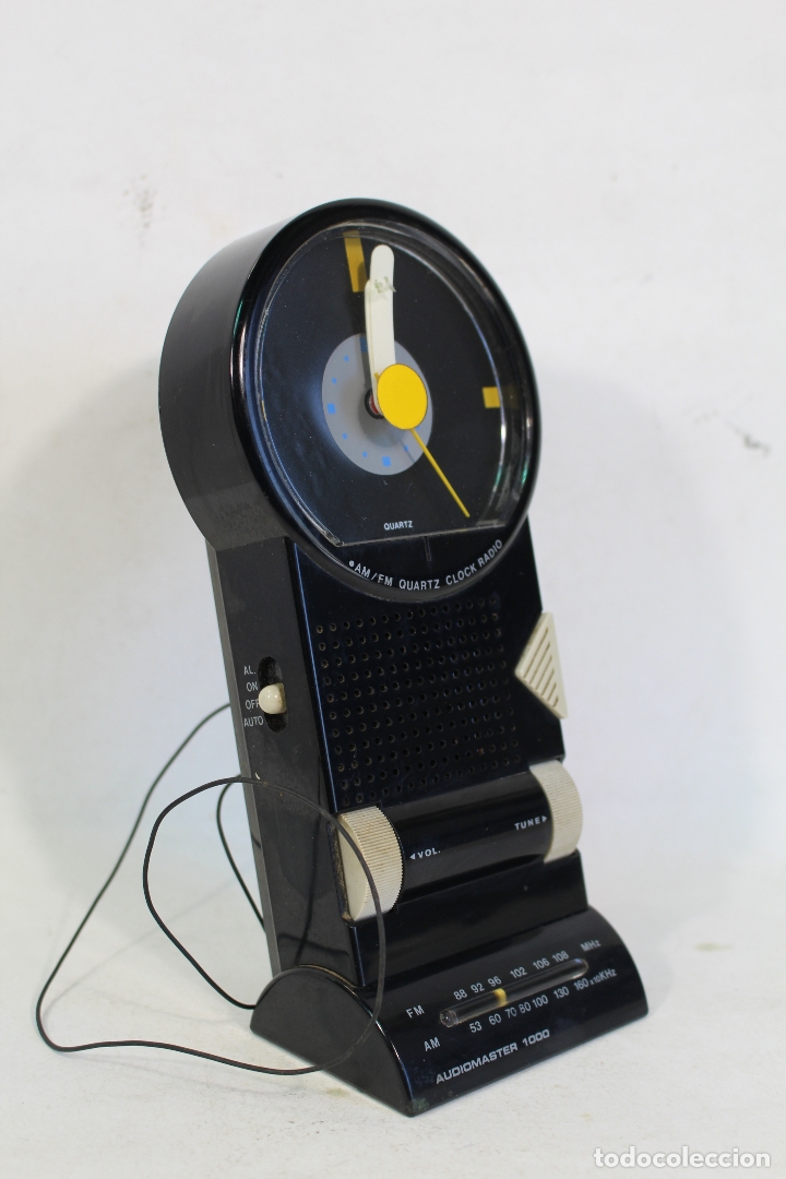 Radios antiguas: radio transistor-reloj audiomaster 1000 - Foto 2