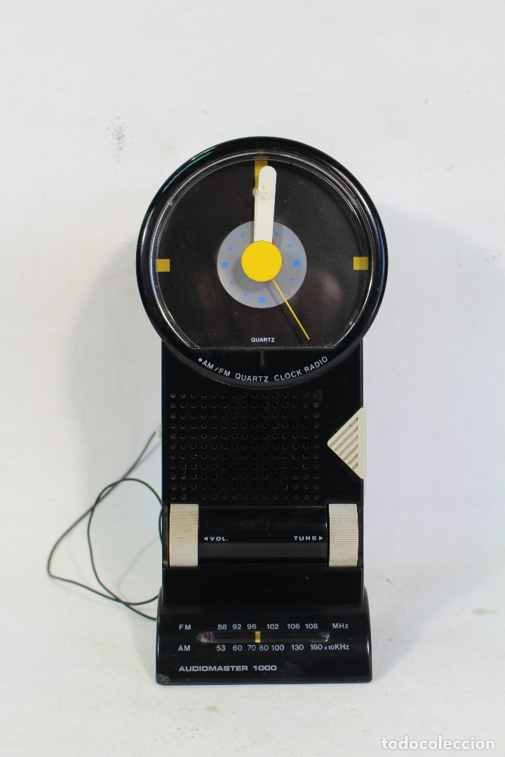 Radios antiguas: radio transistor-reloj audiomaster 1000 - Foto 1