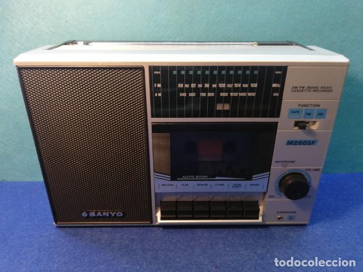 Radios antiguas: Radio Cassette Sanyo M2805F FUNCIONANDO - Foto 3