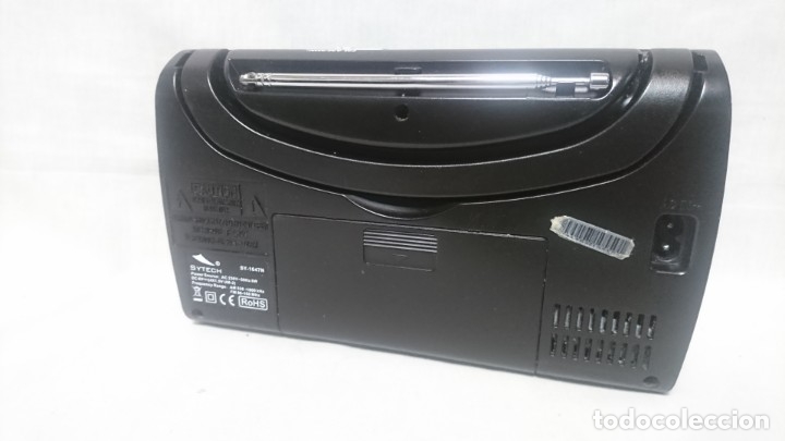 Radios antiguas: RADIO TRANSISTOR CON RELOJ Y ALARMA, SYTECH SY-1647N - Foto 4