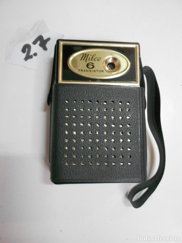 Radios antiguas: ANTIGUO TRANSISTOR MILCO EN BUEN ESTADO CON FUNDA - Foto 1