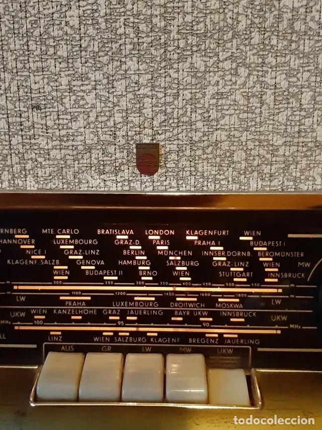Radios antiguas: Radio Philips Boccaccio valvulas ojo m&aacute;gico BA453A - Foto 2