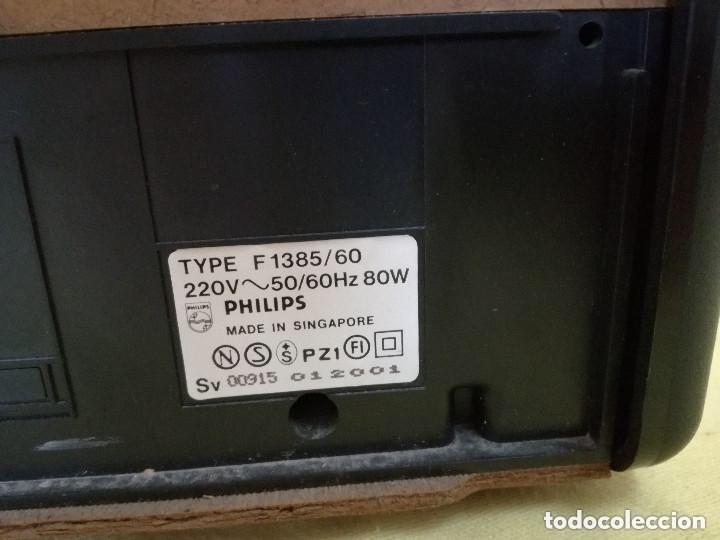 Radios antiguas: Mini cadena philips funcionando F1385/60 ( leer) - Foto 7