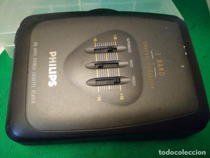 Radios antiguas: WALKMAN PHILIPS AQ 6443 STEREO CASSETTE PLAYER funcionando - Foto 2