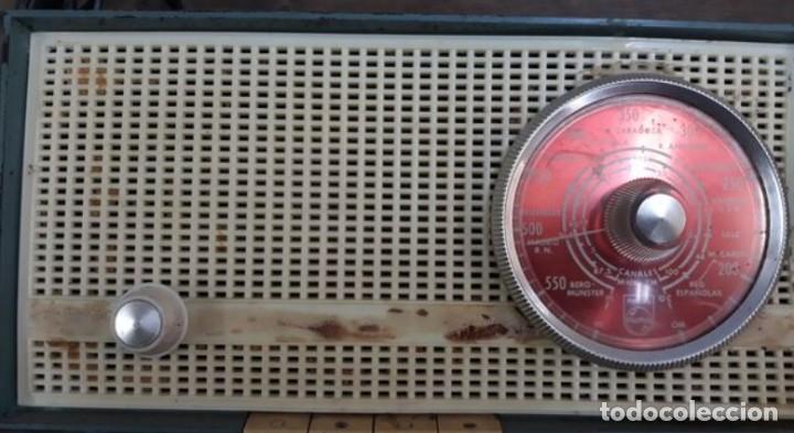 Radios antiguas: RADIO PHILIPS..DIAL EN ROJO.VINTAGE. - Foto 4