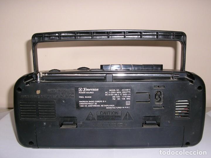 Radios antiguas: RADIO CASSETTE EMERSON - Foto 3