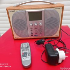 Radios antiguas: DIGITAL RADIO PURÉ , EVOKE-3, DE MADERA CON CARGADOR Y MANDO. Lote 258841475