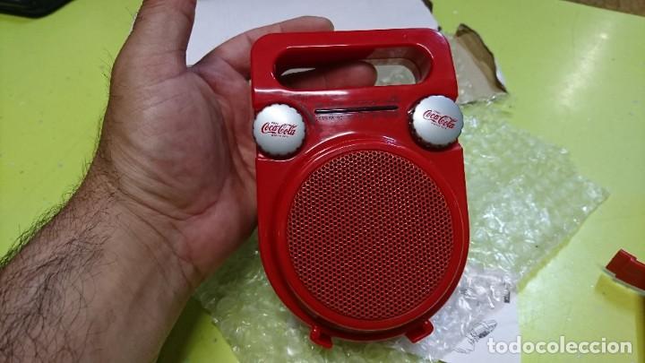 Radios antiguas: RADIO TRANSISTOR COCA-COLA, PLAYA, NUEVO - Foto 4