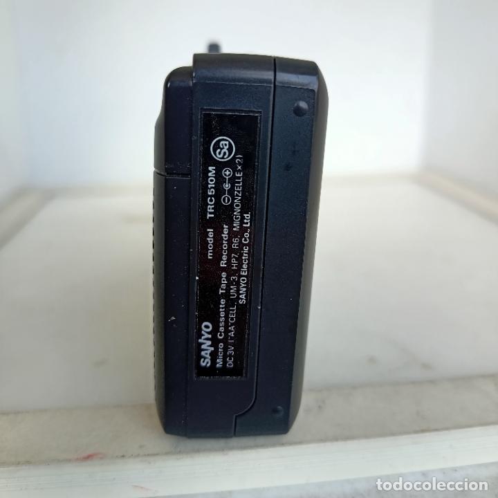 Radios antiguas: SANYO model trc 510 m Micro Cassette Tape Recorder funcionando - Foto 4 - 284733523