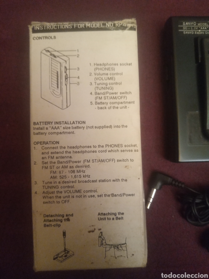 Radios antiguas: Radio Sanyo RP42A - Foto 4