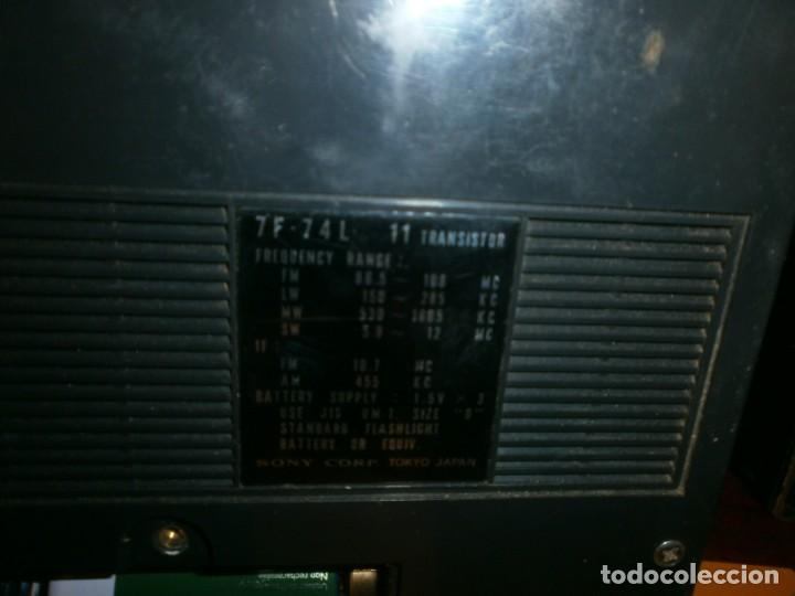 Radios antiguas: Radio Sony Solid State de los 80 - funda de cuero - funcionando. Raro - Foto 6