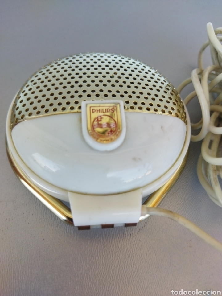 Radios antiguas: Antiguo Micr&oacute;fono Philips EL 3750 a&ntilde;os 50 - Foto 3