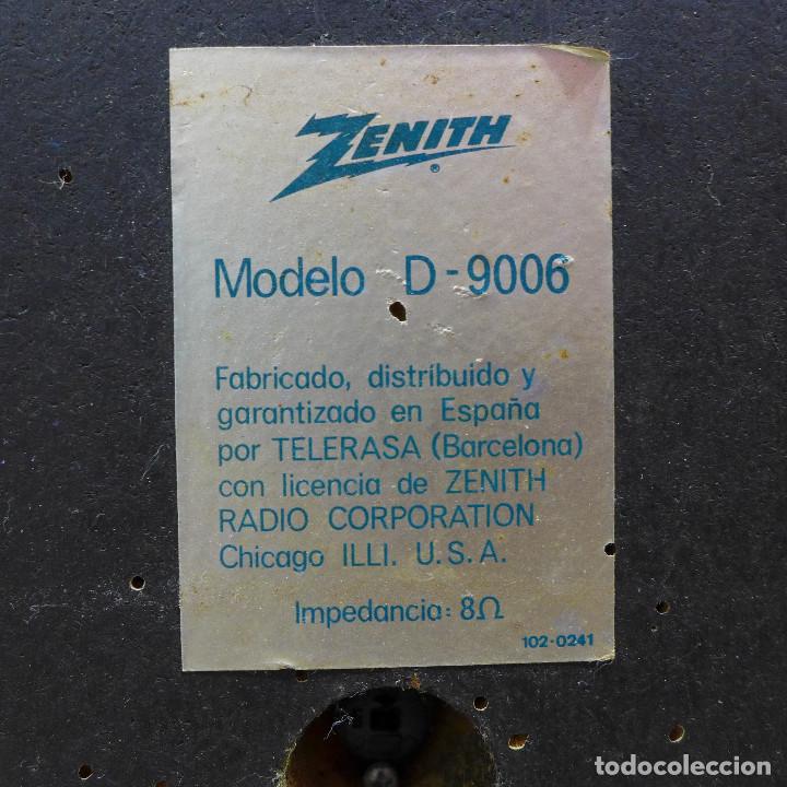 Radios antiguas: PAREJA DE ALTAVOCES ZENITH D-9006 - Foto 5