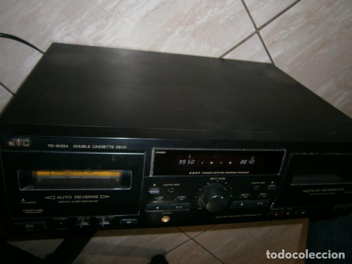 Radios antiguas: ANTIGUO CASETTE DOBLE JVC - MODEL DOUBLE CASSETTE DECK TD-W254 FUNCIONANDO CORRECTAMENTE - Foto 8