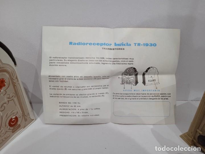 Radios antiguas: Radio transistor Invicta TR-1930 - Foto 7