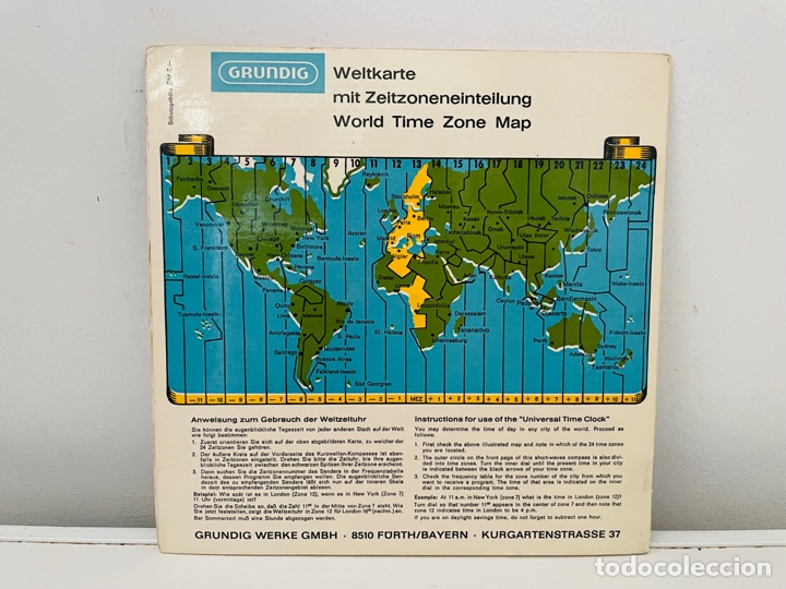 Radios antiguas: Grundig Weltzeithur libreto emisoras - Foto 3