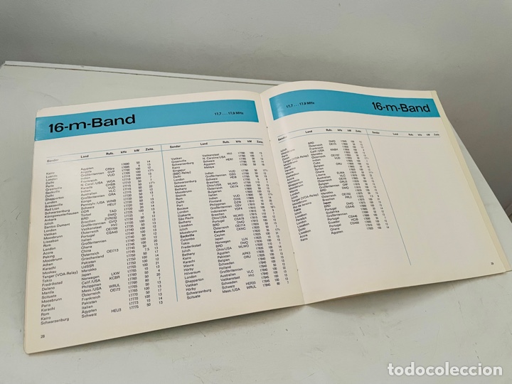 Radios antiguas: Grundig Weltzeithur libreto emisoras - Foto 7
