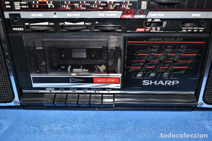 Radios antiguas: Mini cadena Sharp GF-319 año 1980 - Foto 3 - 305058863