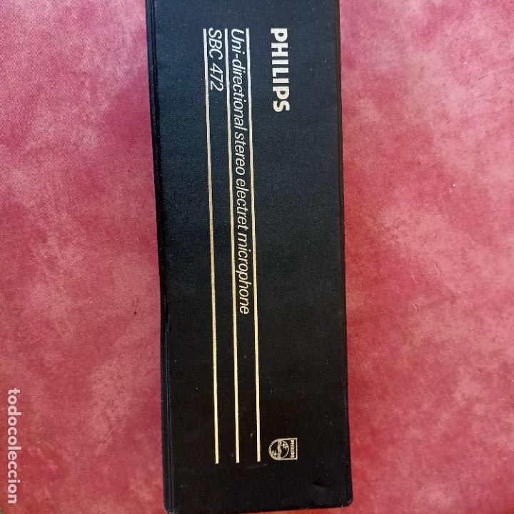 Radios antiguas: PHILIPS Uni-directional stereo electret microphone PHILIPS SBC 472 - Foto 2