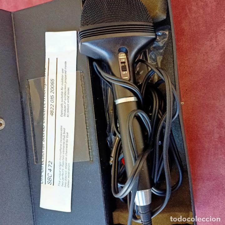 Radios antiguas: PHILIPS Uni-directional stereo electret microphone PHILIPS SBC 472 - Foto 3
