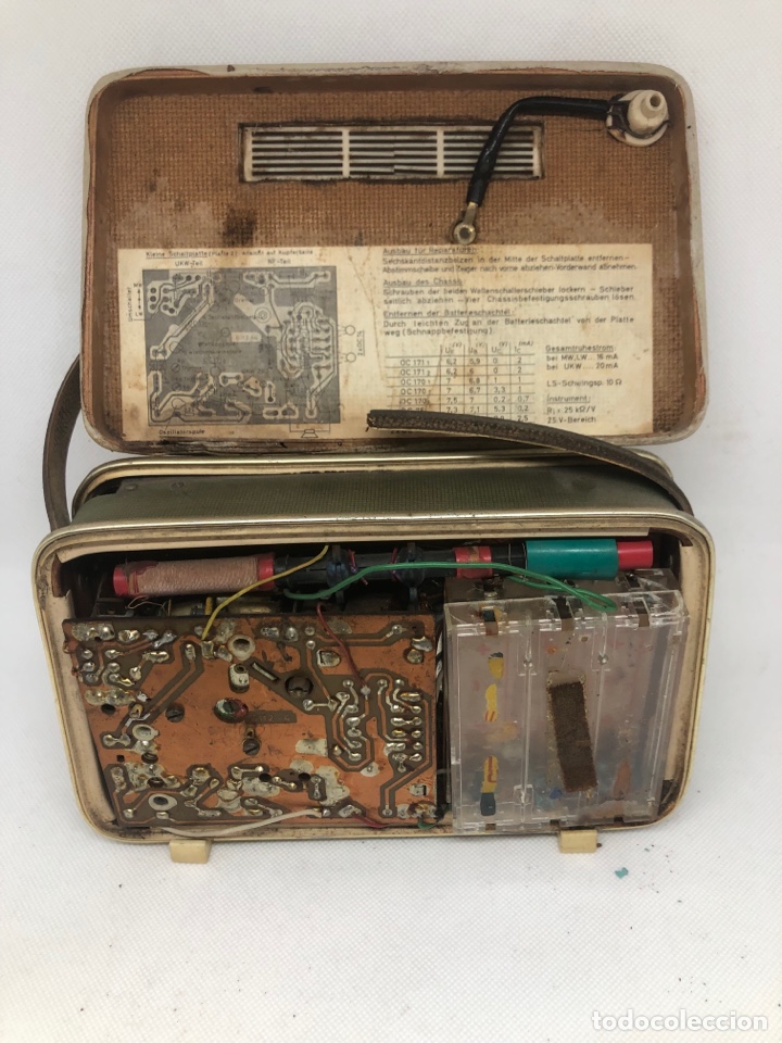 Radios antiguas: RADIO TRANSITOR MINERVA UKW DESCONOCEMOS SI FUNCIONA - Foto 6