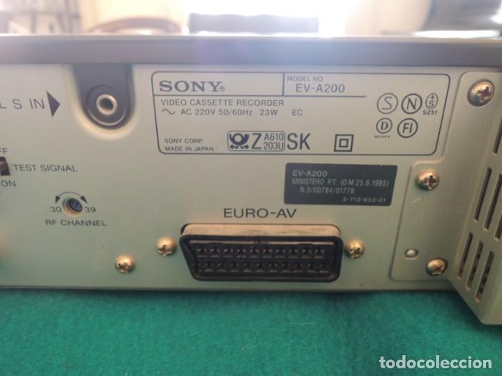 Radios antiguas: REPRODUCTOR SONY VIDEO 8 - VIDEO CASSETTE RECORDER EV-A200 - 1985 - Foto 19 - 329666588