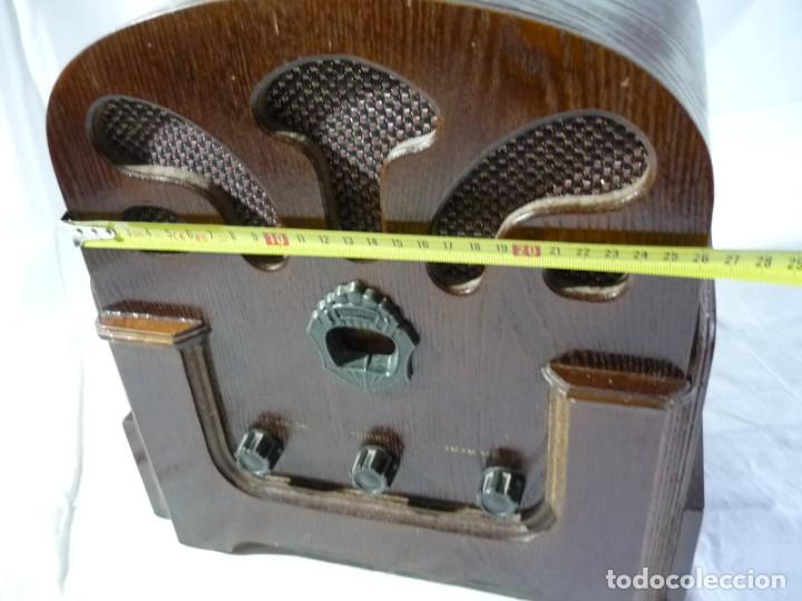 Radios antiguas: Radio Audiosound de madera con cassette funcionando - Foto 14